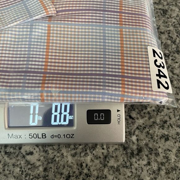 Bugatchi Men Shirt Button Up Long Sleeve Seersucker Pastel Tattersall-XL - Picture 14 of 14